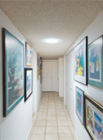 Hallway with 290 DS Daylighting System